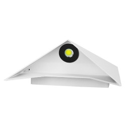 STEALTH 96503 Μοντέρνο Φωτιστικό Τοίχου - Απλίκα LED 10W 1200lm 60° AC 220-240V Αδιάβροχο IP65 Ψυχρό Λευκό 6000K - Bridgelux COB Chip & TÜV SÜD Driver - Λευκό Ματ - Μ17 x Π7.5 x Υ17cm - 5 Χρόνια Εγγύηση
