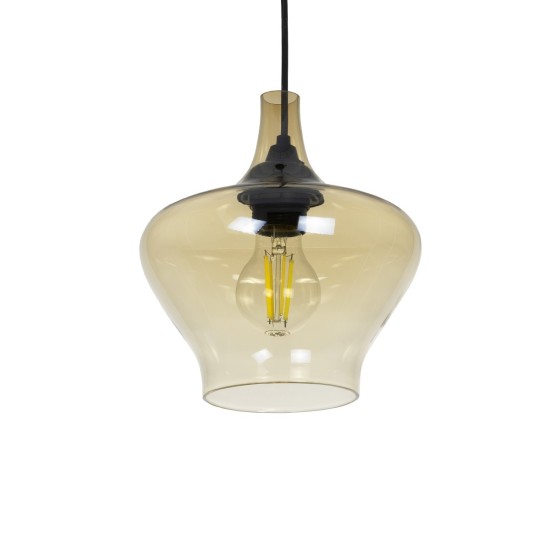 OVOCE 206-0033 Μοντέρνο Κρεμαστό Φωτιστικό Οροφής με Ντουί 1 x E27 AC 220-240V IP20 - Mελί - Μ20 x Π20 x Υ22cm