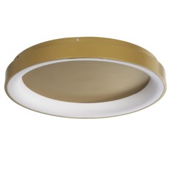 SALEM 61239 Μοντέρνο Φωτιστικό Οροφής LED 105W 12075lm 120° AC 220-240V IP20 Ρυθμιζόμενο Λευκό CCT με Χειριστήριο από 2700K έως 6000K Dimmable - Lumileds SMD Chip - Χρυσό - Μ60 x Π60 x Υ9.5cm - 3 Χρόνια Εγγύηση