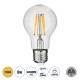 99006 Λάμπα LED Long Filament E27 A60 Γλόμπος 6W 600lm 360° AC 220-240V IP20 Φ6 x Υ10.5cm Θερμό Λευκό 2700K με Διάφανο Γυαλί - Dimmable - 3 Χρόνια Εγγύηση