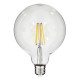 99013 Λάμπα LED Long Filament E27 G125 Γλόμπος 8W 800lm 360° AC 220-240V IP20 Φ12.5 x Υ18cm Θερμό Λευκό 2700K με Διάφανο Γυαλί - Dimmable - 3 Years Warranty