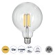 99014 Λάμπα LED Long Filament E27 G125 Γλόμπος 12W 1200lm 360° AC 220-240V IP20 Φ12.5 x Υ18cm Θερμό Λευκό 2700K με Διάφανο Γυαλί - Dimmable - 3 Years Warranty