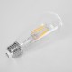 99015 Λάμπα LED Long Filament E27 ST64 Αχλάδι 4W 400lm 360° AC 220-240V IP20 Φ6.4 x Υ14cm Θερμό Λευκό 2700K με Διάφανο Γυαλί Dimmable - 3 Χρόνια Εγγύηση