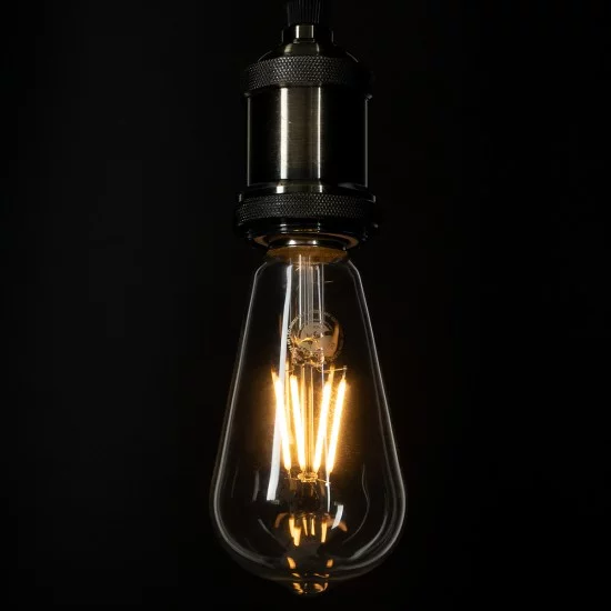 99015 Λάμπα LED Long Filament E27 ST64 Αχλάδι 4W 400lm 360° AC 220-240V IP20 Φ6.4 x Υ14cm Θερμό Λευκό 2700K με Διάφανο Γυαλί Dimmable - 3 Χρόνια Εγγύηση 99015 Λάμπα LED Long Filament E27 ST64 Αχλάδι 4W 400lm 360° AC 220-240V IP20 Φ6.4 x Υ14cm Θερμό Λευκό 2700K με Διάφανο Γυαλί Dimmable - 3 Χρόνια Εγγύηση