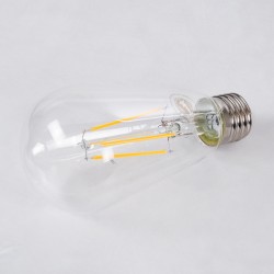PEAR 99016 Λάμπα E27 ST64 LED 8W 800lm 360° AC 220-240V IP20 Θερμό Λευκό 2700K Dimmable - Long Filament Chip - Διάφανο - Μ6.4 x Π6.4 x Υ14cm - 3 Χρόνια Εγγύηση
