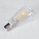 99017 Λάμπα LED Long Filament E27 ST64 Αχλάδι 10W 1000lm 360° AC 220-240V IP20 Φ6.4 x Υ14cm Θερμό Λευκό 2700K με Διάφανο Γυαλί - Dimmable - 3 Years Warranty