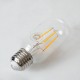 99018 Λάμπα LED Long Filament E27 T45 Σωλήνας 4W 400lm 360° AC 220-240V IP20 Φ4.5 x Υ11cm Θερμό Λευκό 2700K με Διάφανο Γυαλί - Dimmable - 3 Years Warranty