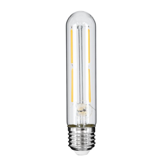 99019 Λάμπα LED Long Filament E27 T30 Σωλήνας 4W 400lm 360° AC 220-240V IP20 Φ3 x Υ13.5cm Θερμό Λευκό 2700K με Διάφανο Γυαλί - Dimmable - 3 Years Warranty