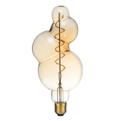 BUBBLES 99021 Λάμπα E27 BB100 LED 6W 420lm 360° AC 220-240V IP20 Ultra Θερμό Λευκό 2200K Dimmable - Soft S Spiral Filament Chip - Μελί - Μ10 x Π10 x Υ24cm - 3 Χρόνια Εγγύηση