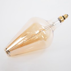 ROCKET 99022 Λάμπα E27 BA200 LED 6W 420lm 360° AC 220-240V IP20 Ultra Θερμό Λευκό 2200K Dimmable - Soft S Spiral Filament Chip - Μελί - Μ20 x Π20 x Υ41.5cm - 3 Χρόνια Εγγύηση