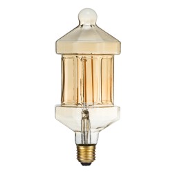 LANTERN 99026 Λάμπα E27 FT95 LED 8W 650lm 360° AC 220-240V IP20 Ultra Θερμό Λευκό 2200K Dimmable - Long Filament Chip - Μελί - Μ9.5 x Π9.5 x Υ21.5cm - 3 Χρόνια Εγγύηση