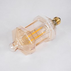 LANTERN 99026 Λάμπα E27 FT95 LED 8W 650lm 360° AC 220-240V IP20 Ultra Θερμό Λευκό 2200K Dimmable - Long Filament Chip - Μελί - Μ9.5 x Π9.5 x Υ21.5cm - 3 Χρόνια Εγγύηση