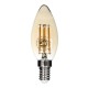 99031 Λάμπα LED Long Filament E14 C35 Κεράκι 4W 350lm 360° AC 220-240V IP20 Φ3.5 x Υ10.5cm Ultra Θερμό Λευκό 2200K με Μελί Γυαλί Dimmable - 3 Χρόνια Εγγύηση