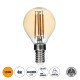 99033 Λάμπα LED Long Filament E14 G45 Γλομπάκι 4W 350lm 360° AC 220-240V IP20 Φ4.5 x Υ7.5cm Ultra Θερμό Λευκό 2200K με Μελί Γυαλί - Dimmable - 3 Years Warranty