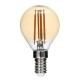 99033 Λάμπα LED Long Filament E14 G45 Γλομπάκι 4W 350lm 360° AC 220-240V IP20 Φ4.5 x Υ7.5cm Ultra Θερμό Λευκό 2200K με Μελί Γυαλί - Dimmable - 3 Years Warranty