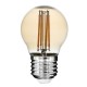 99035 Λάμπα LED Long Filament E27 G45 Γλομπάκι 5W 450lm 360° AC 220-240V IP20 Φ4.5 x Υ7.5cm Ultra Θερμό Λευκό 2200K με Μελί Γυαλί - Dimmable - 3 Years Warranty