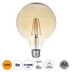 99043 Λάμπα LED Long Filament E27 G125 Γλόμπος 8W 720lm 360° AC 220-240V IP20 Φ12.5 x Υ18cm Ultra Θερμό Λευκό 2200 K με Μελί Γυαλί Dimmable - 3 Χρόνια Εγγύηση