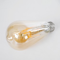 PEAR 99047 Λάμπα E27 ST64 LED 10W 900lm 360° AC 220-240V IP20 Ultra Θερμό Λευκό 2200K Dimmable - Long Filament Chip - Μελί - Μ6.4 x Π6.4 x Υ14cm - 3 Χρόνια Εγγύηση