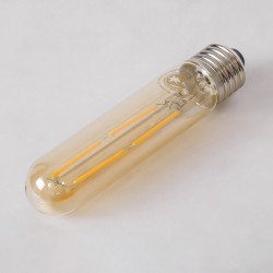 TUBIS 99049 Λάμπα Σωλήνας E27 T30 LED 4W 350lm 360° AC 220-240V IP20 Ultra Θερμό Λευκό 2200K Dimmable - Long Filament Chip - Μελί - Μ3 x Π3 x Υ13.5cm - 3 Χρόνια Εγγύηση