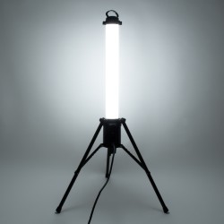 WORKINGLIGHT 99051 Προβολέας Εργασίας με Τρίποδο LED 65W 6000lm 360° AC 220-240V Αδιάβροχο IP65 IK08 Ψυχρό Λευκό 6000K - Sanan SMD Chip - Λευκό Γαλακτερό - Μ70 x Π70 x Υ130cm - 3 Χρόνια Εγγύηση