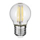 99052 Λάμπα LED Long Filament E27 G45 Γλομπάκι 6W 660lm 360° AC 220-240V IP20 Φ4.5 x Υ7.5cm Φυσικό Λευκό 4000K με Διάφανο Γυαλί - Dimmable - 3 Years Warranty