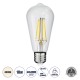 99056 Λάμπα LED Long Filament E27 ST64 Αχλάδι 10W 1100lm 360° AC 220-240V IP20 Φ6.4 x Υ14cm Φυσικό Λευκό 4000K με Διάφανο Γυαλί - Dimmable - 3 Years Warranty