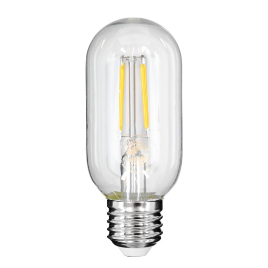 99057 Λάμπα LED Long Filament E27 T45 Σωλήνας 4W 440lm 360° AC 220-240V IP20 Φ4.5 x Υ11cm Φυσικό Λευκό 4000K με Διάφανο Γυαλί - Dimmable - 3 Years Warranty