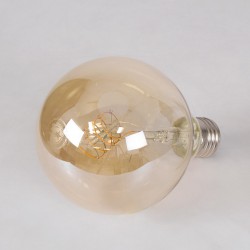 BUBBLE 99060 Λάμπα E27 G95 LED 4W 280lm 360° AC 220-240V IP20 Ultra Θερμό Λευκό 2200K Dimmable - Ultra Thin Soft Τ Spiral Filament Chip - Μελί - Μ9.5 x Π9.5 x Υ13.5cm - 3 Χρόνια Εγγύηση