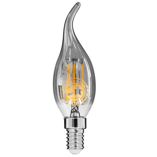 99062 Λάμπα E14 C35T Κεράκι LED FILAMENT 4W 400 lm 320° AC 85-265V Φλόγα Flame Edison Retro με Φιμέ Γυαλί Θερμό Λευκό 2700 K Dimmable