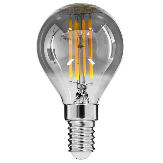 99063 Λάμπα E14 G45 Γλομπάκι LED FILAMENT 4W 400 lm 320° AC 85-265V Edison Retro με Φιμέ Γυαλί Θερμό Λευκό 2700 K Dimmable