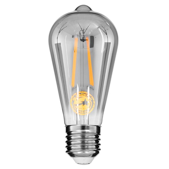 99076 Λάμπα E27 ST64 Αχλάδι LED LONG FILAMENT 8W 800 lm 320° AC 85-265V Edison Retro με Φιμέ Γυαλί Θερμό Λευκό 2700 K Dimmable