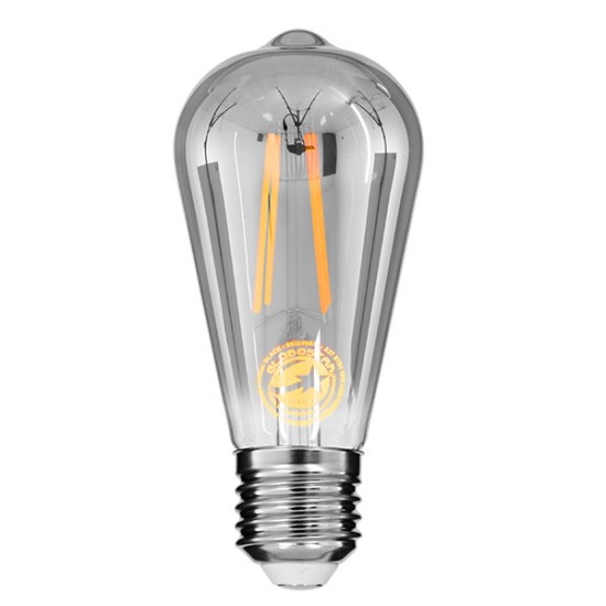 99077 Λάμπα E27 ST64 Αχλάδι LED LONG FILAMENT 10W 1000 lm 320° AC 85-265V Edison Retro με Φιμέ Γυαλί Θερμό Λευκό 2700 K Dimmable