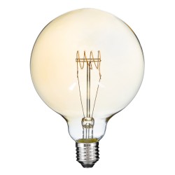BUBBLE 99081 Λάμπα E27 G125 LED 4W 280lm 360° AC 220-240V IP20 Ultra Θερμό Λευκό 2200K Dimmable - Ultra Thin Soft T Spiral Filament Chip - Μελί - Μ12.5 x Π12.5 x Υ18cm - 3 Χρόνια Εγγύηση