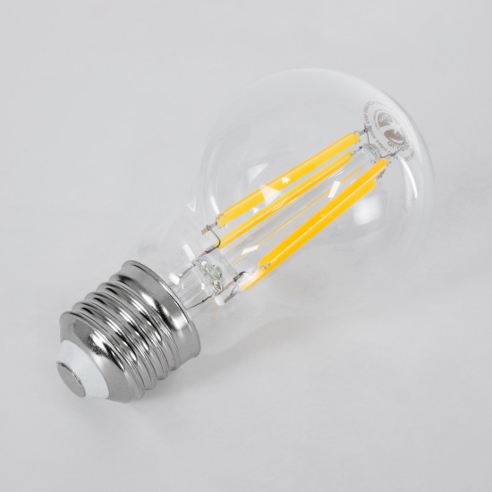 99083 Λάμπα LED Long Filament E27 A60 Γλόμπος 4W 840lm 360° AC 220-240V IP20 Φ6 x Υ11cm Θερμό Λευκό 2700K με Διάφανο Γυαλί - Pro Series 210lm/W - A Ενεργειακή Κλάση - 3 Χρόνια Εγγύηση