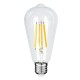 99086 Λάμπα LED Long Filament E27 ST64 Αχλάδι 4W 840lm 360° AC 220-240V IP20 Φ6.4 x Υ14.5cm Θερμό Λευκό 2700K με Διάφανο Γυαλί - Pro Series 210lm/W - A Ενεργειακή Κλάση - 3 Χρόνια Εγγύηση