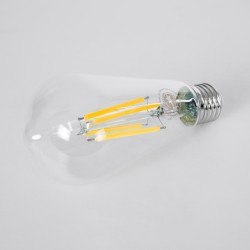 PEAR 99086 Λάμπα E27 ST64 LED 4W 840lm 360° AC 220-240V IP20 Θερμό Λευκό 2700K - Long Filament Chip - Διάφανο - Μ6.4 x Π6.4 x Υ14.5cm - 3 Χρόνια Εγγύηση