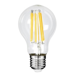 GLOBE 99087 Λάμπα E27 A60 LED 7W 1470lm 360° AC 220-240V IP20 Θερμό Λευκό 2700K - Long Filament Chip - Διάφανο - Μ6 x Π6 x Υ11cm - 3 Χρόνια Εγγύηση