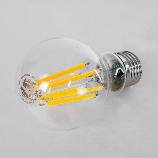 99087 Λάμπα LED Long Filament E27 A60 Γλόμπος 7W 1470lm 360° AC 220-240V IP20 Φ6 x Υ11cm Θερμό Λευκό 2700K με Διάφανο Γυαλί - Pro Series 210lm/W - A Ενεργειακή Κλάση - 3 Χρόνια Εγγύηση