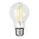 99091 Λάμπα LED Long Filament E27 A60 Γλόμπος 4W 840lm 360° AC 220-240V IP20 Φ6 x Υ11cm Φυσικό Λευκό 4000K με Διάφανο Γυαλί - Pro Series 210lm/W - A Ενεργειακή Κλάση - 3 Χρόνια Εγγύηση