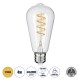 99143 Λάμπα LED Soft S Spiral Filament E27 ST64 Αχλάδι 4W 300lm 360° AC 220-240V IP20 Φ6.4 x Υ14cm Θερμό Λευκό 2700K με Διάφανο Γυαλί - Dimmable - 3 Χρόνια Εγγύηση