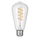 99143 Λάμπα LED Soft S Spiral Filament E27 ST64 Αχλάδι 4W 300lm 360° AC 220-240V IP20 Φ6.4 x Υ14cm Θερμό Λευκό 2700K με Διάφανο Γυαλί - Dimmable - 3 Χρόνια Εγγύηση