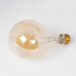 CHERRY 99164 Λάμπα E27 PS30 LED 4W 280lm 360° AC 220-240V IP20 Ultra Θερμό Λευκό 2200K Dimmable - Soft S Spiral Filament Chip - Μελί - Μ9.5 x Π9.5 x Υ17.5cm - 3 Χρόνια Εγγύηση