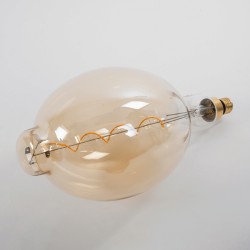 MANGOS 99170 Λάμπα E27 BT180 LED 6W 420lm 360° AC 220-240V IP20 Ultra Θερμό Λευκό 2200K Dimmable - Soft S Spiral Filament Chip - Μελί - Μ18 x Π18 x Υ39cm - 3 Χρόνια Εγγύηση