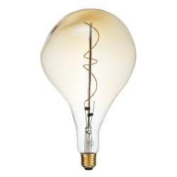 ROCK 99175 Λάμπα E27 R170 LED 4W 280lm 360° AC 220-240V IP20 Ultra Θερμό Λευκό 2200K Dimmable - Soft S Spiral Filament Chip - Μελί - Μ16.5 x Π16.5 x Υ28cm - 3 Χρόνια Εγγύηση