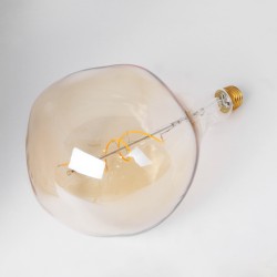 ROCK 99175 Λάμπα E27 R170 LED 4W 280lm 360° AC 220-240V IP20 Ultra Θερμό Λευκό 2200K Dimmable - Soft S Spiral Filament Chip - Μελί - Μ16.5 x Π16.5 x Υ28cm - 3 Χρόνια Εγγύηση