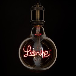 LOVE 99253 Λάμπα E27 G125 LED 2.4W 204lm 360° AC 220-240V IP20 Κόκκινο Dimmable - Filament Chip - Μελί - Μ12.5 x Π12.5 x Υ18cm - 3 Χρόνια Εγγύηση