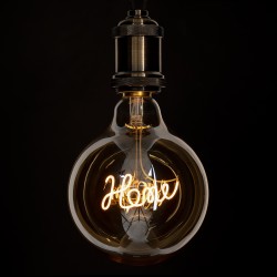 HOME 99254 Λάμπα E27 G125 LED 2.4W 204lm 360° AC 220-240V IP20 Ultra Θερμό Λευκό 2200K Dimmable - Filament Chip - Μελί - Μ12.5 x Π12.5 x Υ18cm - 3 Χρόνια Εγγύηση