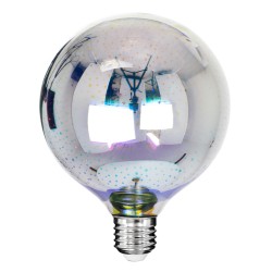 BUBBLE 99271 Λάμπα E27 G125 LED 3W 201lm 360° AC 220-240V IP20 Θερμό Λευκό 2700K Dimmable - Long Filament Chip - Galaxy Mirror Εφέ - Μ12.5 x Π12.5 x Υ18cm - 3 Χρόνια Εγγύηση