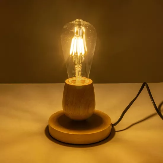 ROUND 99402 Μοντέρνο Επιτραπέζιο Φωτιστικό Πορτατίφ με Ντουί 1 x E27 AC 220-240V IP20 - Μπεζ - M12 x Π12 x Υ10cm