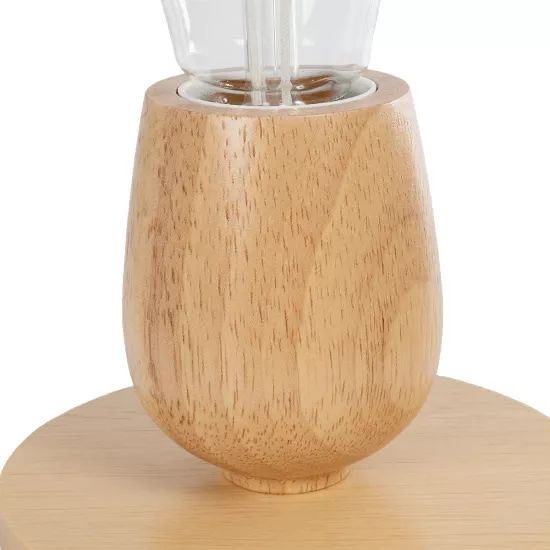 ROUND 99402 Μοντέρνο Επιτραπέζιο Φωτιστικό Πορτατίφ με Ντουί 1 x E27 AC 220-240V IP20 - Μπεζ - M12 x Π12 x Υ10cm